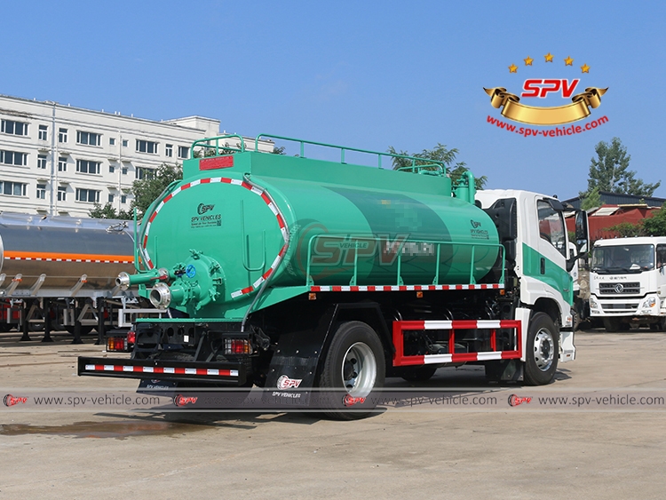 10,000 Litres Liquid Waste Disposal Truck ISUZU- Right Back Side View